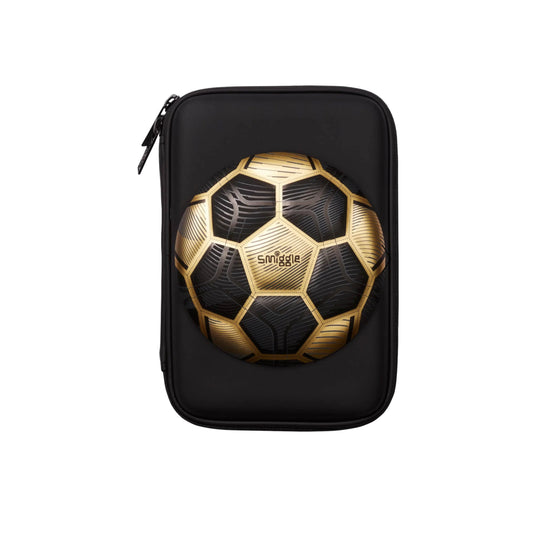 Smiggle gold football pencil case