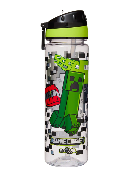 Smiggle mincraft Flutter Drink Up Plastic Drink Bottle 650Ml