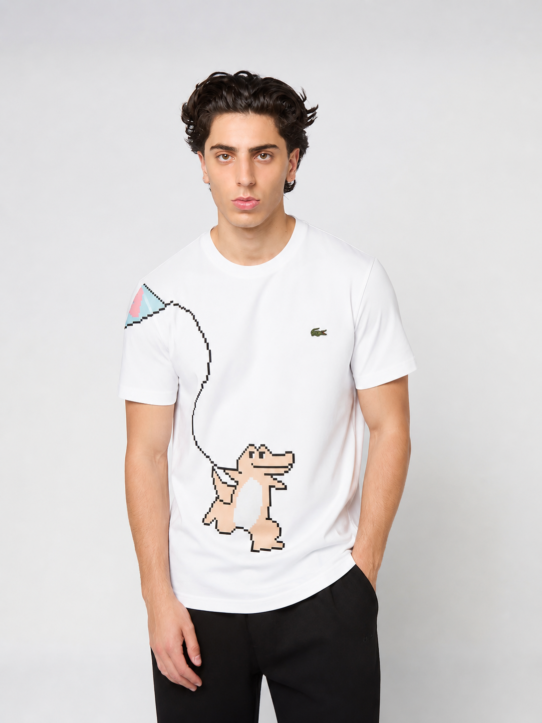 LACOTSE TSHIRT  SLIM FIT UNISEX LEGO WHITE