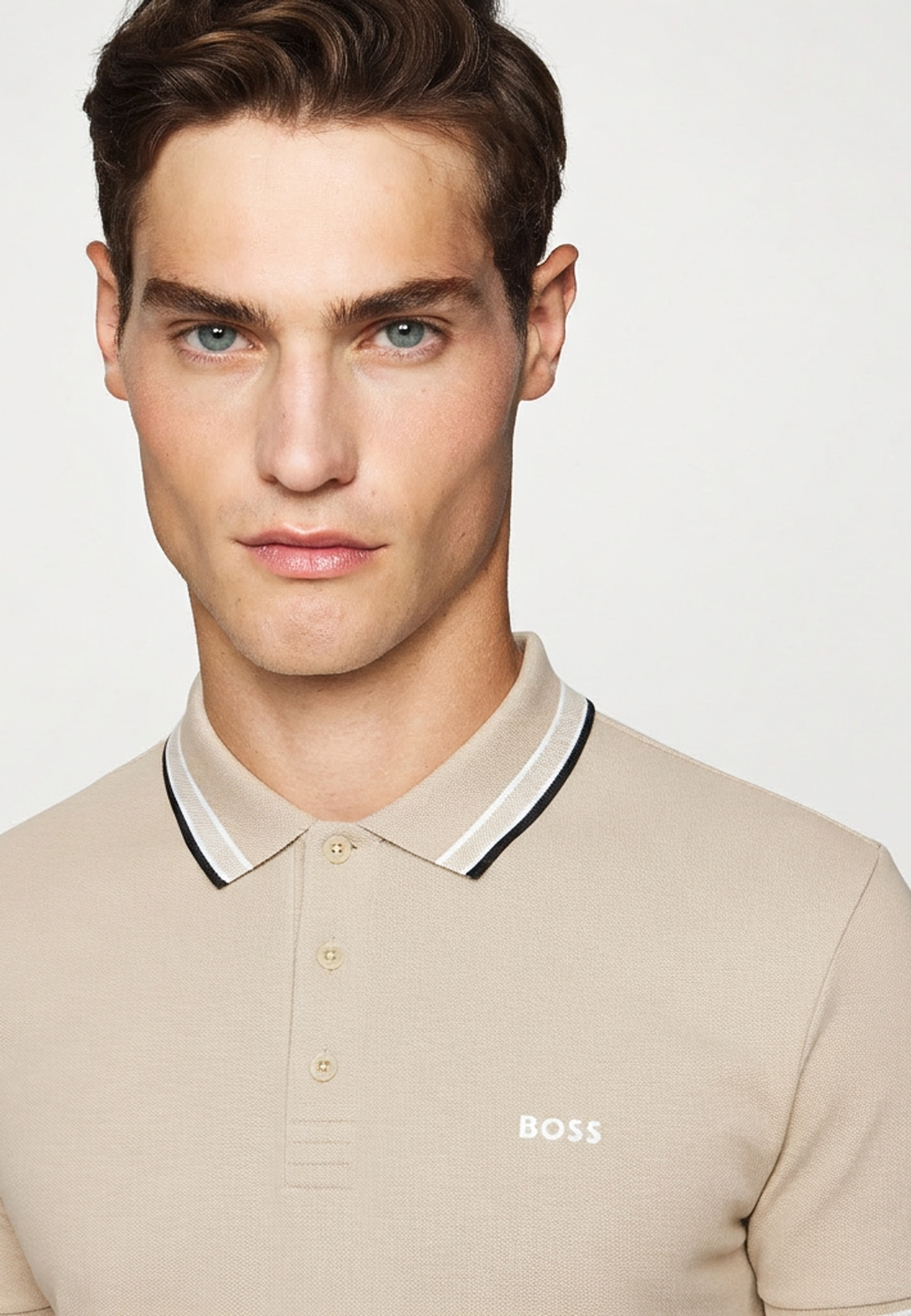 BOSS PADDY POLO SHIRT IN COTTON PIQUÉ WITH LOGO UNDERCOLLAR