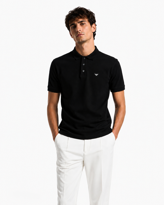 Emporio Armani  slim fit polo tshirt BLK