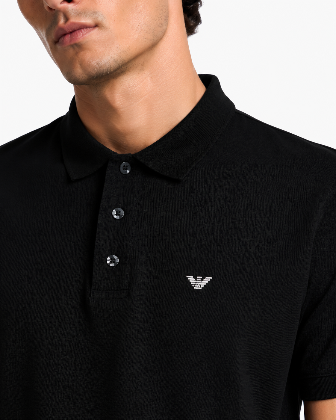 Emporio Armani  slim fit polo tshirt BLK