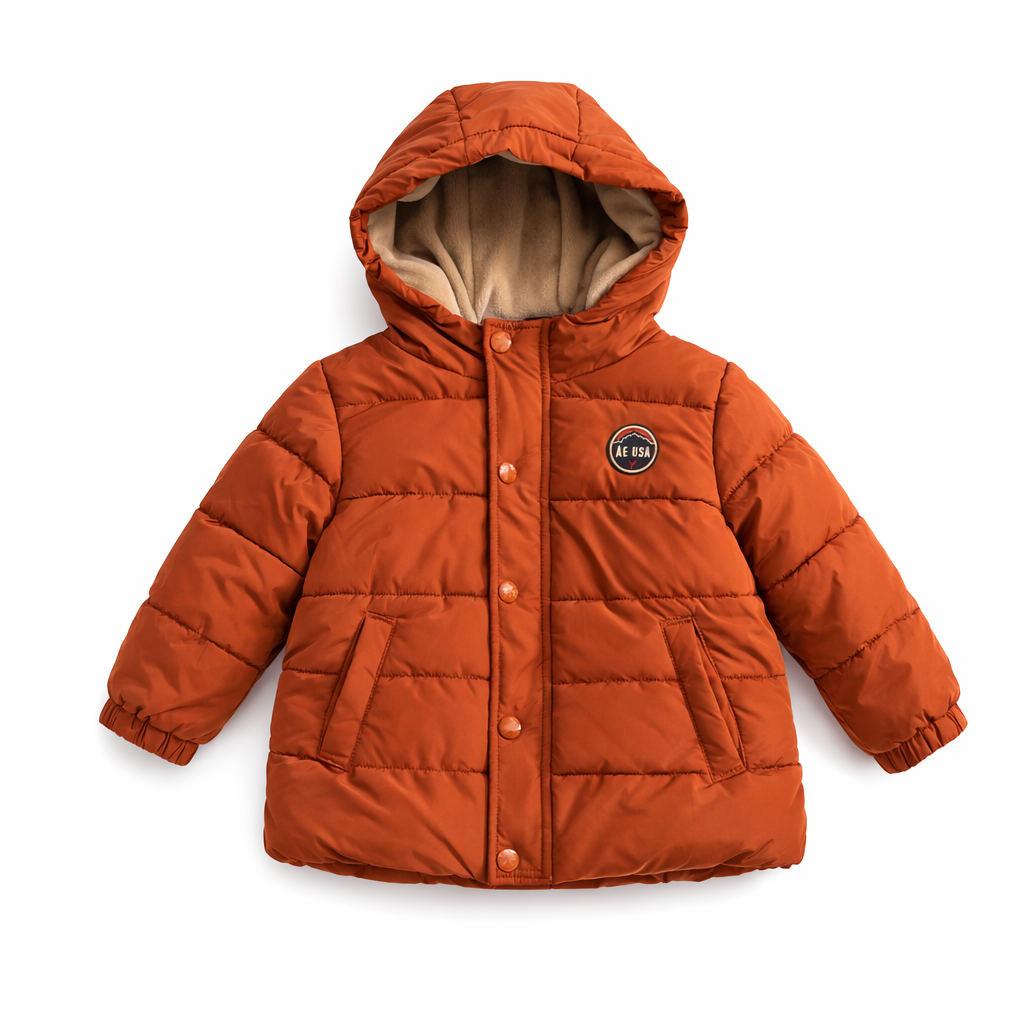 American eagle Badge Detail Hooded Puffer Jacket