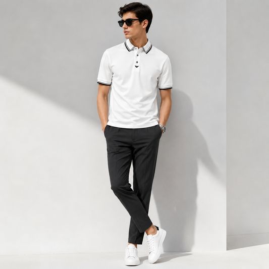 Emporio Armani Polo cotton T-shirt  SLIM FIT White
