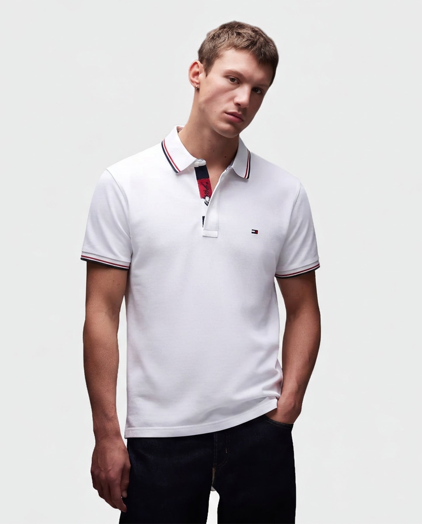 TOMMY HILFIGER SLIM FIT POLO TSHIRT  P-CLR
