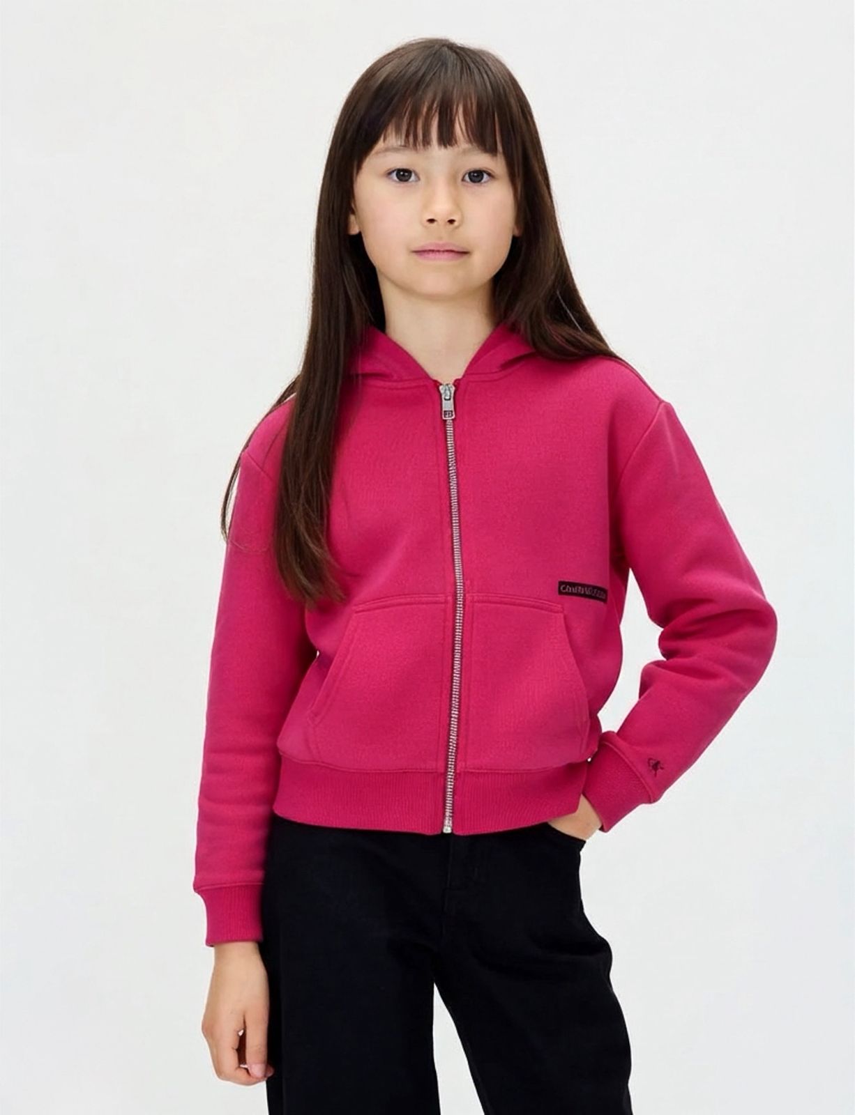 Calvin Klein MICRO FLOCK RELAXED ZIP THROUGH Hoodies fleece