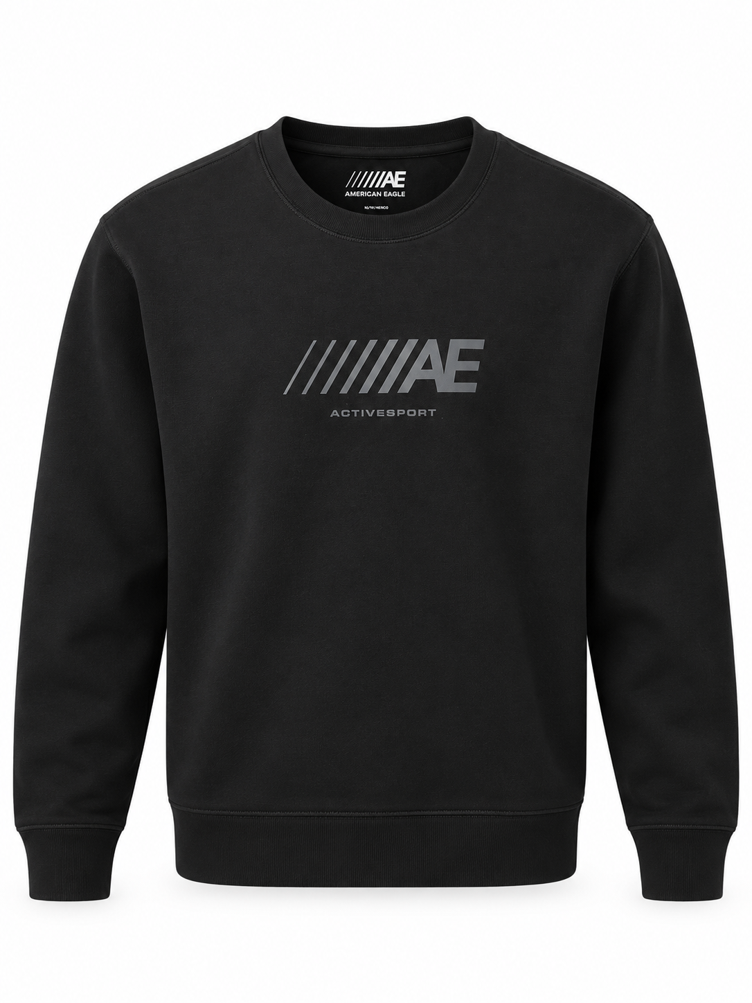 American Eagle ActiveSport Graphic Crewneck Sweatshirt – Black