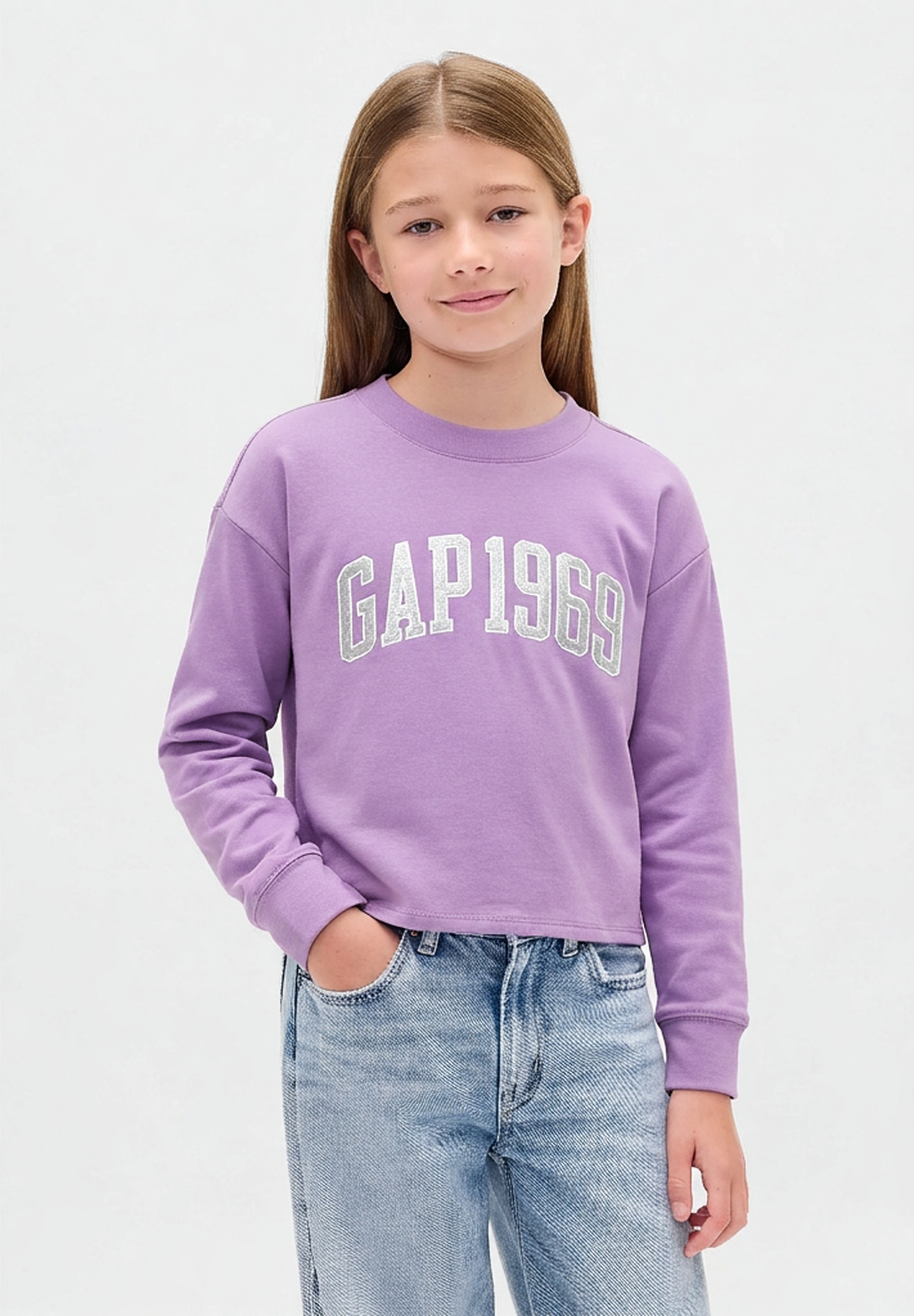 GAP GIRLS LONG SLEEVE COTTON TSHIRT