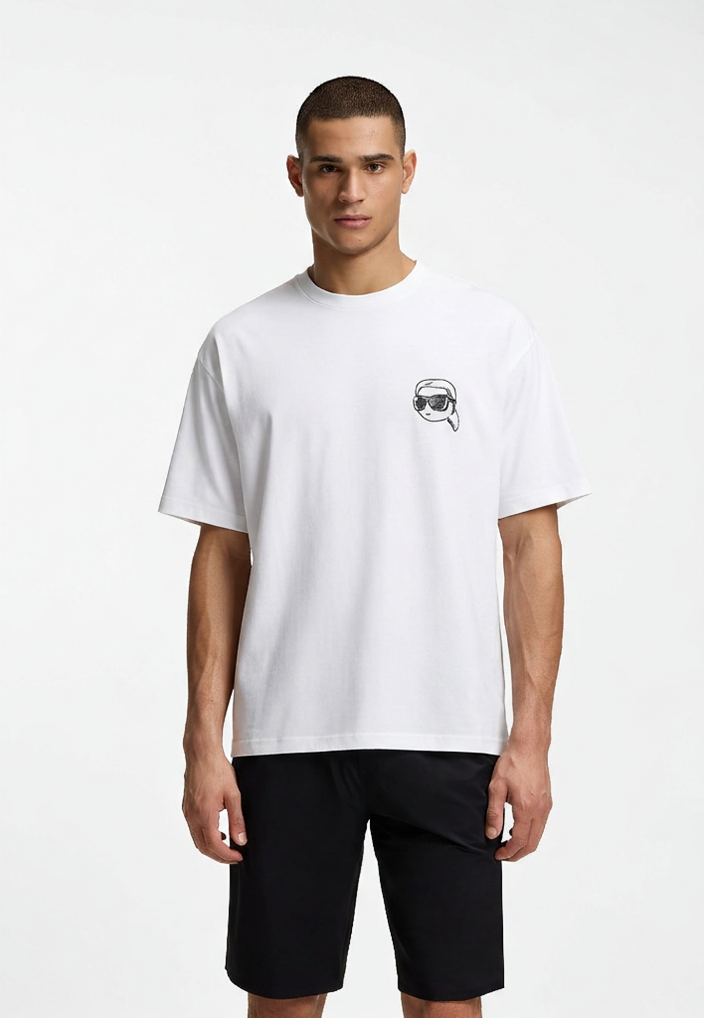 Karl Lagerfeld ikonk oversized white tshirt