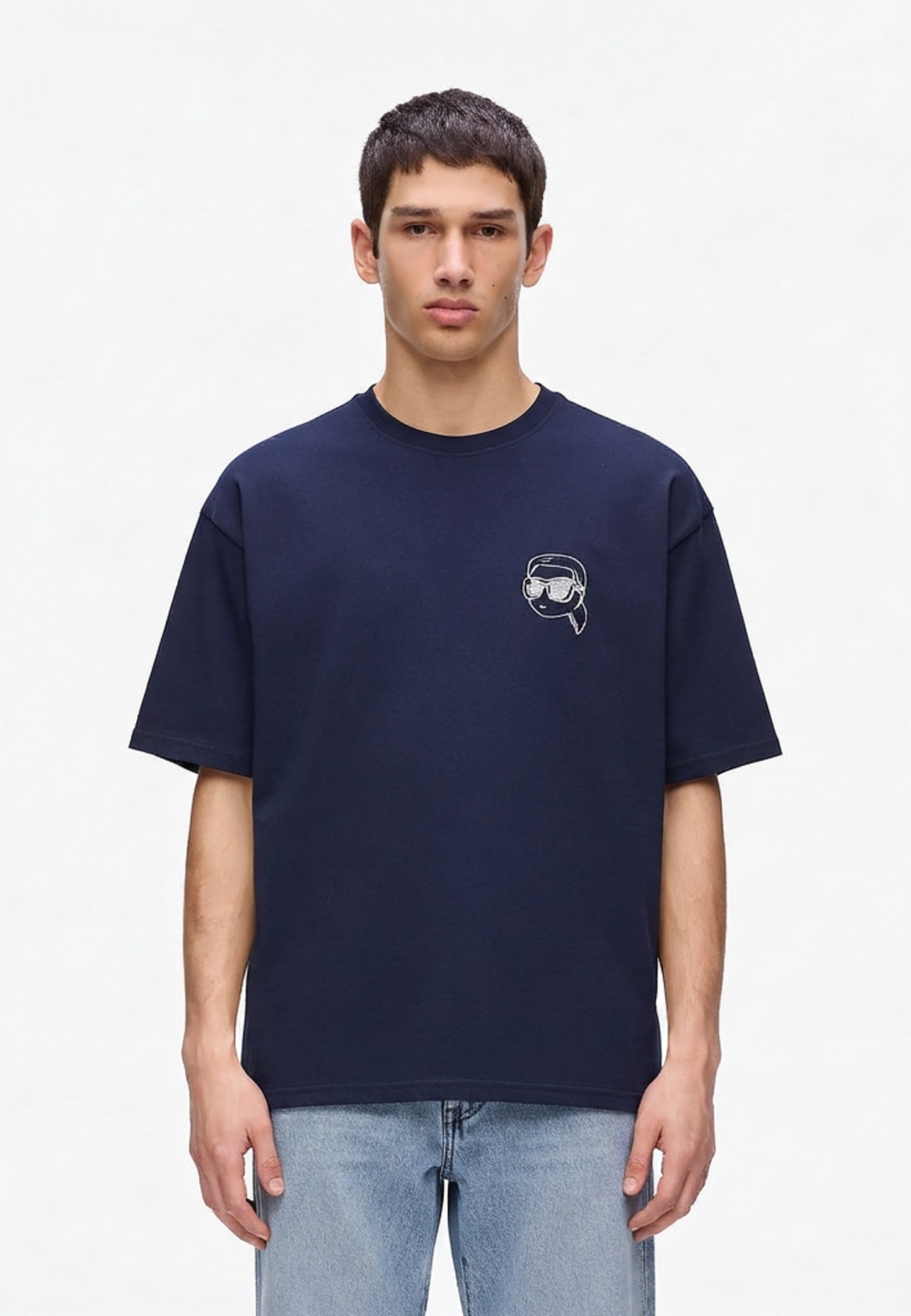 Karl Lagerfeld ikonk oversized navy tshirt