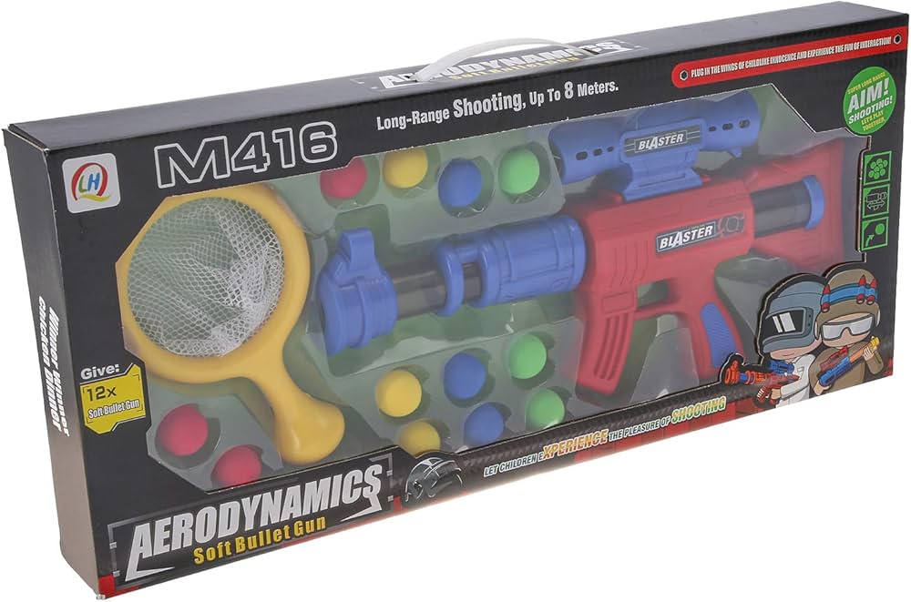 Lh 666-9A Soft Bullet Gun Toy, 14 Pieces