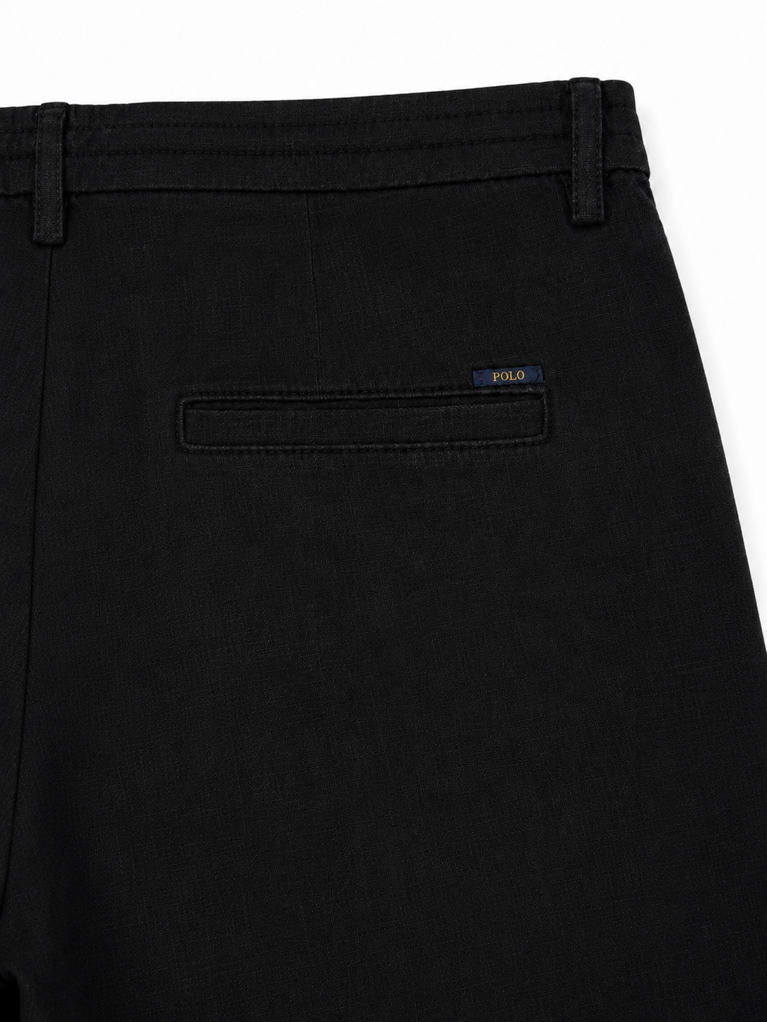 Ralph Lauren straight fit linen cotton trouser black