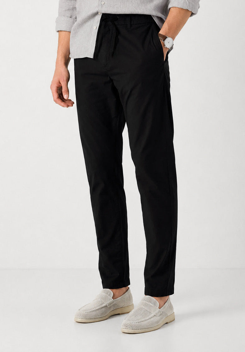 Ralph Lauren straight fit linen cotton trouser black