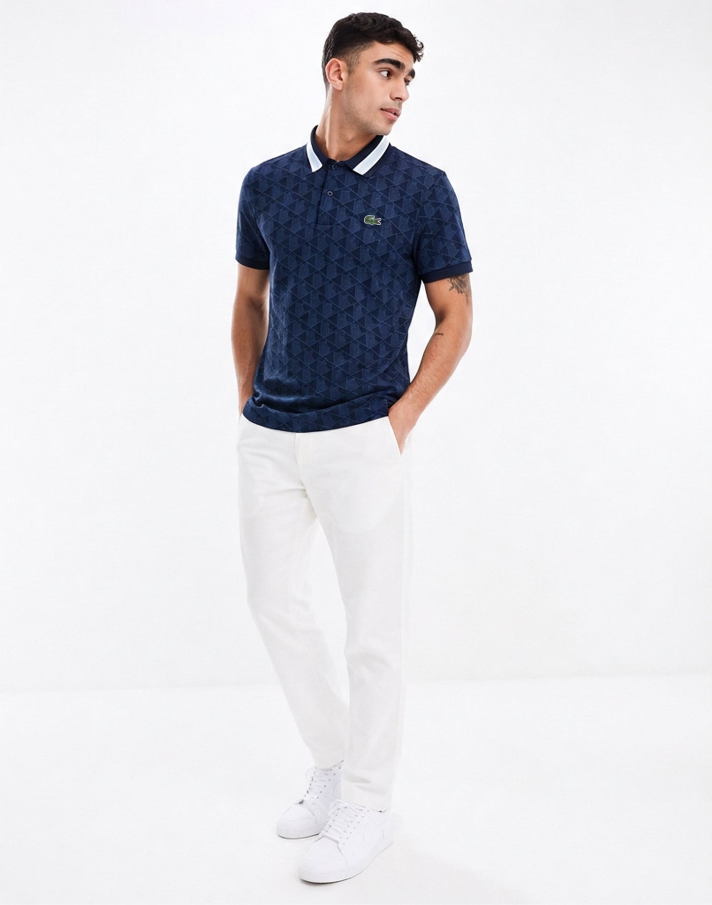 Lacoste Monogram Jacquard Polo Shirt