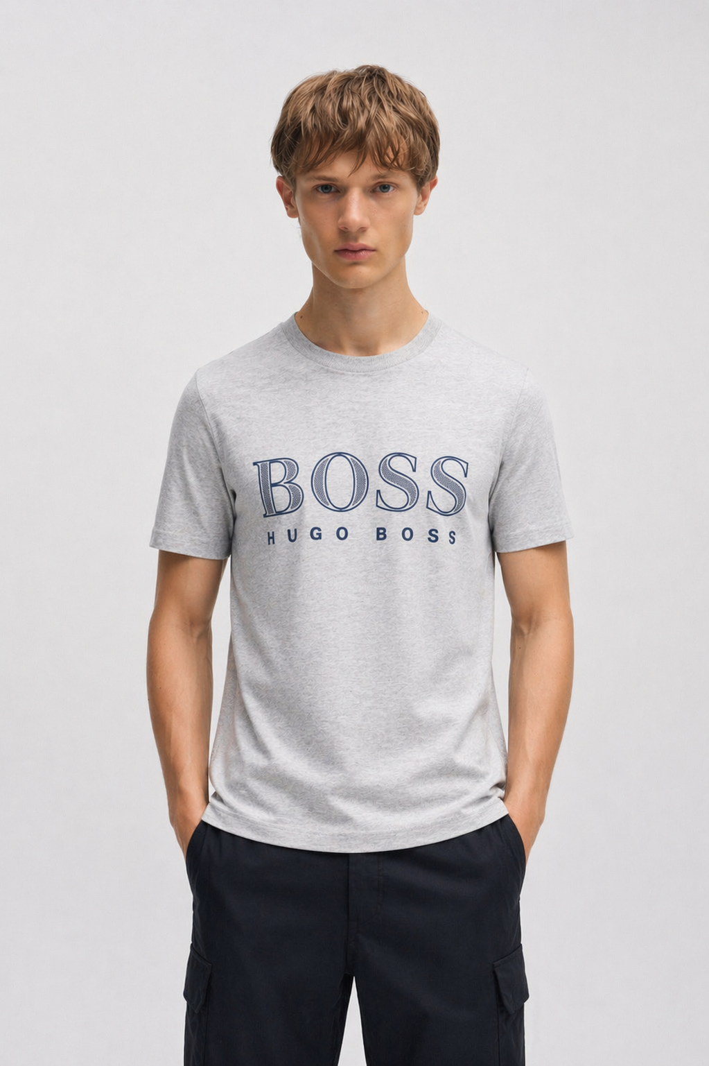 BOSS BLU BG LOGO TSHIRT GRY