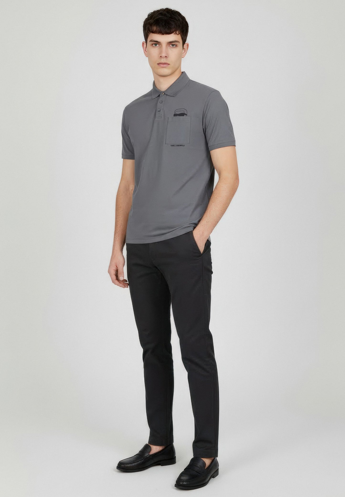 Karl Lagerfeld polo tshirt gray