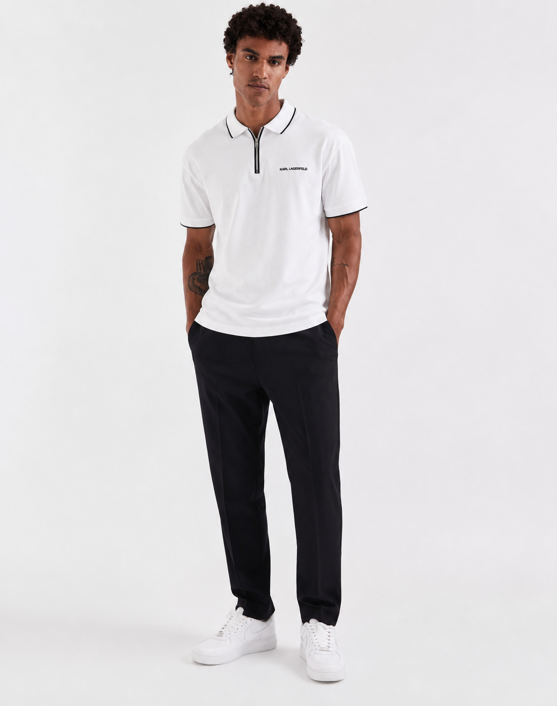 Karl Lagerfeld white polo shirt