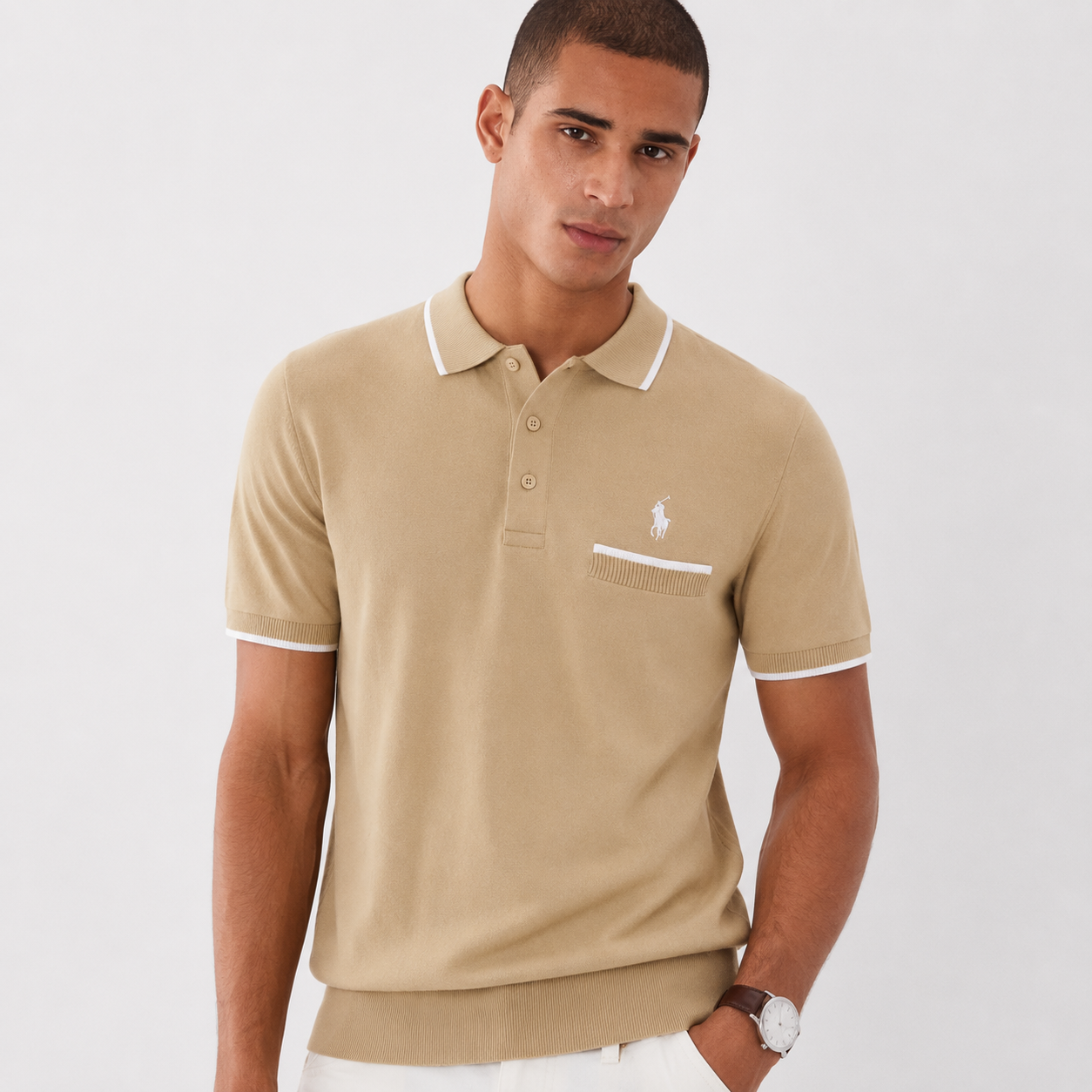 Polo Ralph Lauren men's polo shirt beige