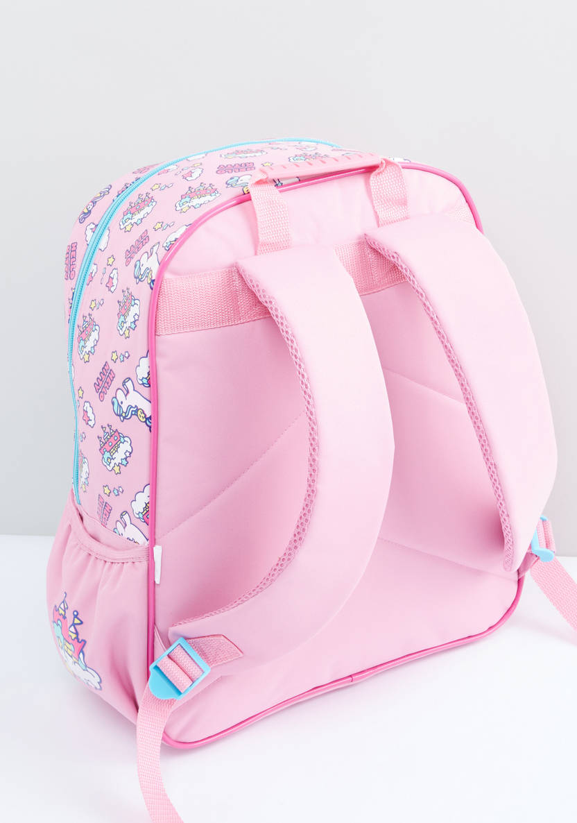 Hello Kitty Printed Backpack with Zip Closure and Adjustable Straps 15 inch